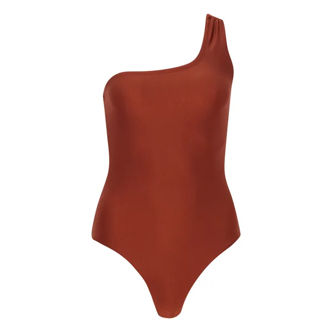 Maillot 1 Pièce Asymétrique Ava | Terracotta
