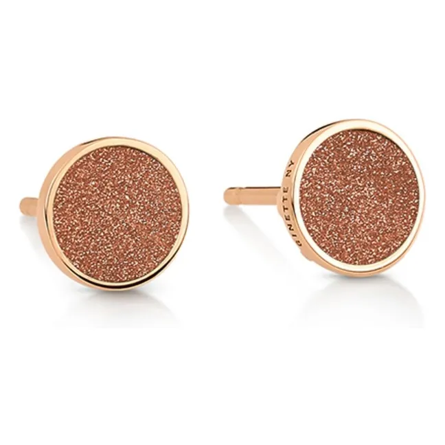 Boucles d'Oreilles Disc Ever | Gold Sandstone