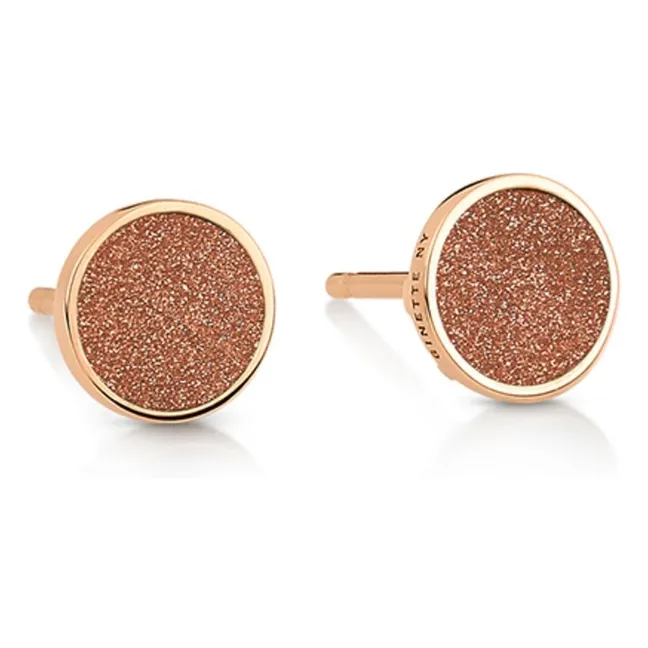 Pendientes Disc Ever | Gold Sandstone