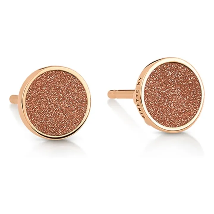 Boucles d'Oreilles Disc Ever | Gold Sandstone- Image produit n°0