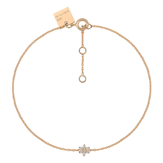 Bracelet Mini Diamond Star | Or rose