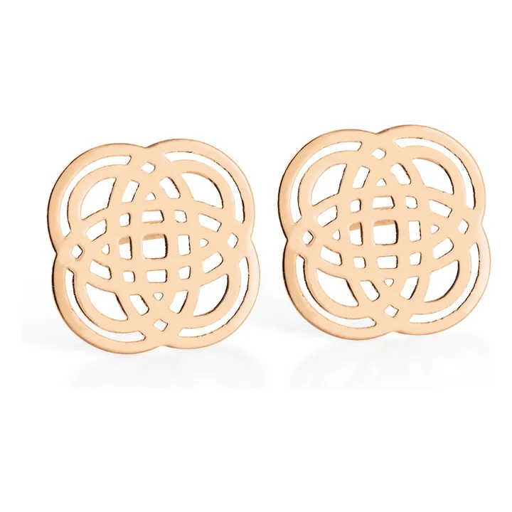 Boucles d'Oreilles Purity | Or rose- Image produit n°0
