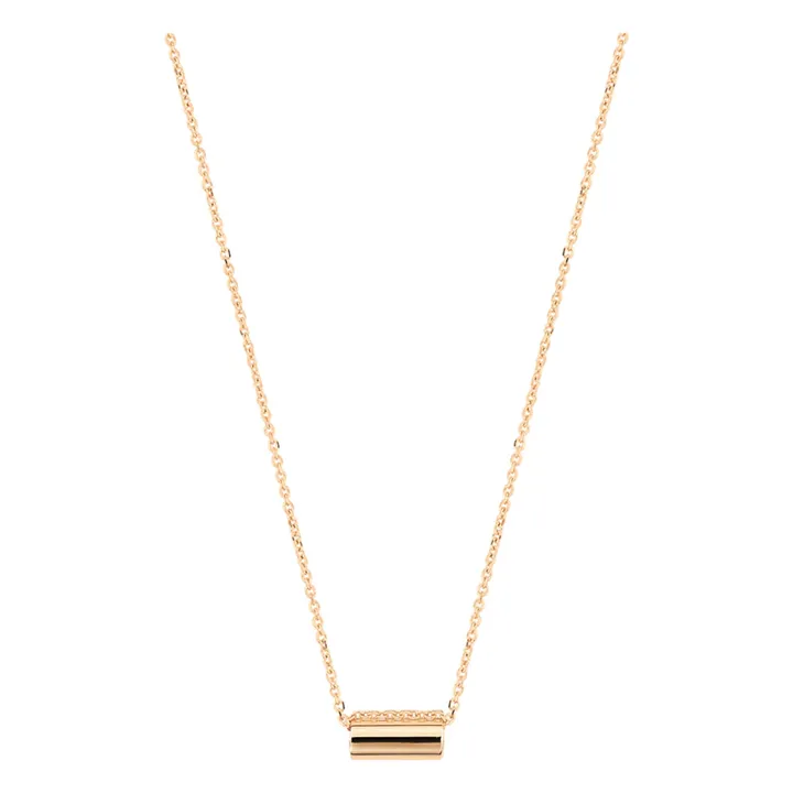 Collier Mini Straw | Or rose- Image produit n°0