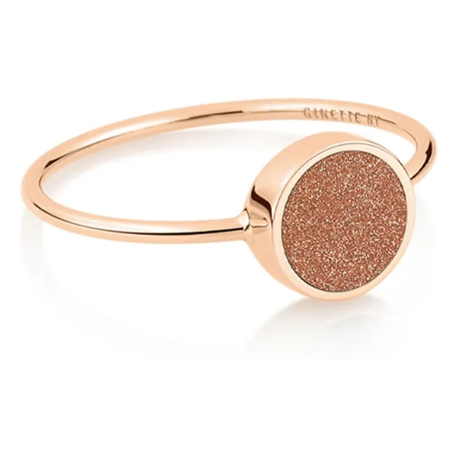 Bague Disc Mini Ever | Gold Sandstone