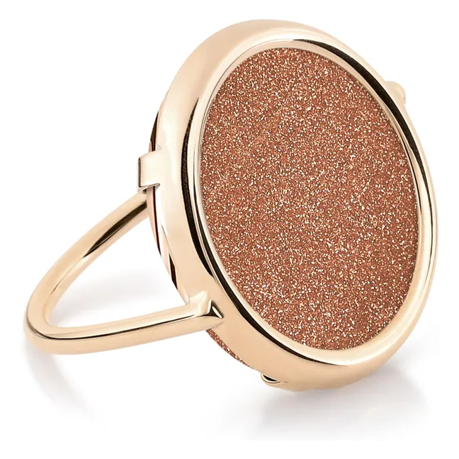 Bague Disc | Gold Sandstone