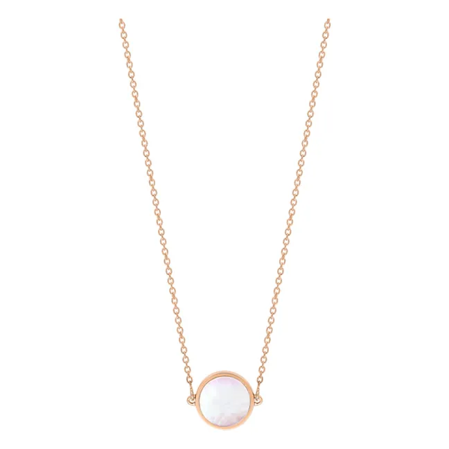 Disc Mini Ever necklace | Pink Mother-of-pearl