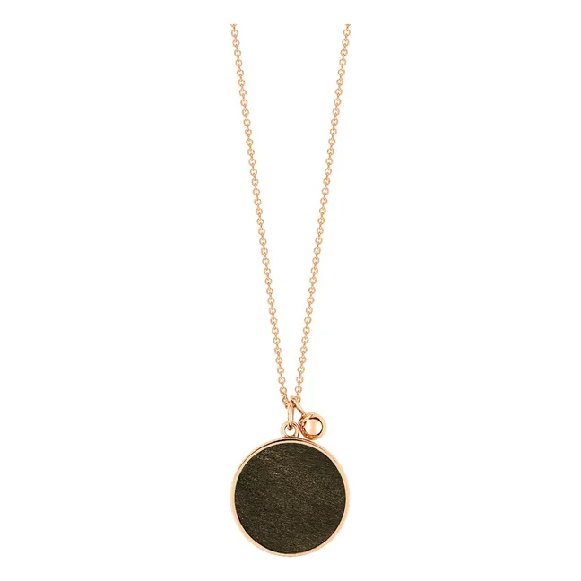 Collier Disc Ever | Obsidienne Dorée