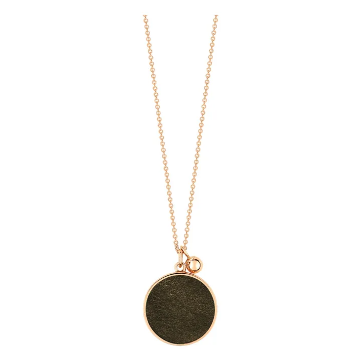 Collier Disc Ever | Obsidienne Dorée- Image produit n°0