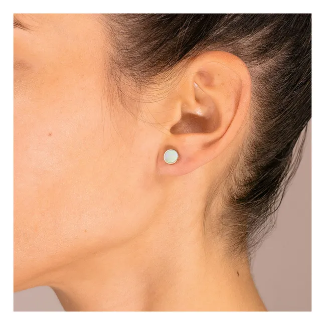 Boucles d'Oreilles Disc Ever | Nacre Rose