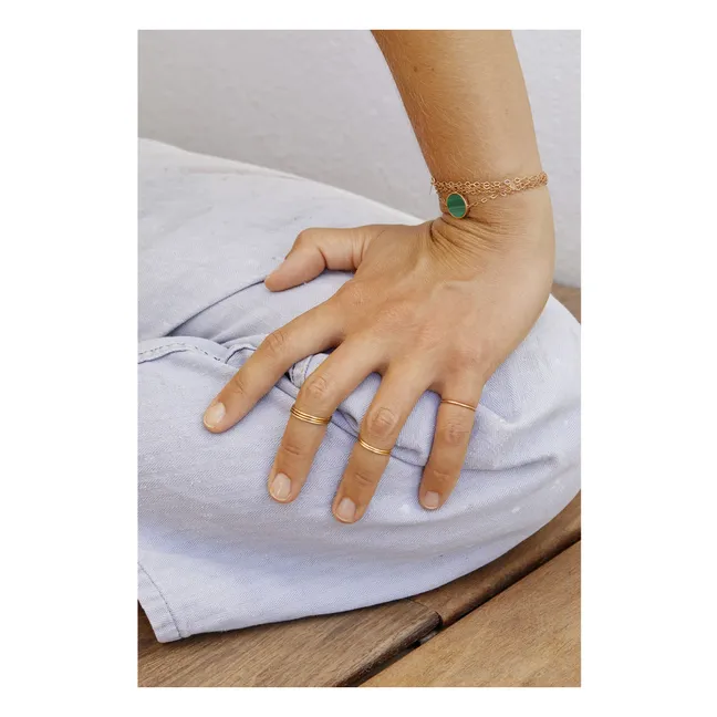 Pulsera Disc Mini Ever | Malachite