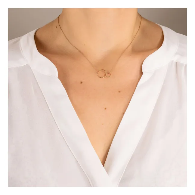 Tiny Fusion necklace | Pink Gold