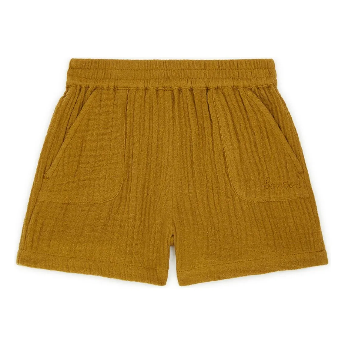 Bonton Ochre Ramb Shorts Organic Cotton Gauze