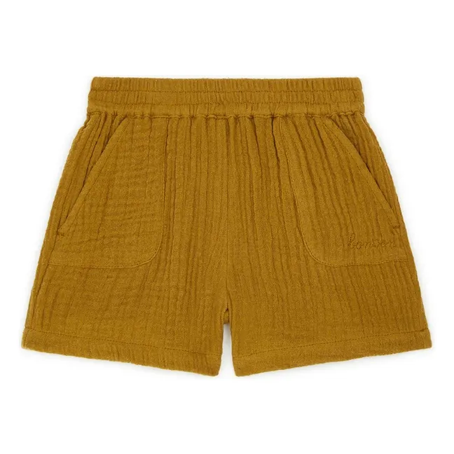 Ramb shorts Organic cotton gauze | Ochre