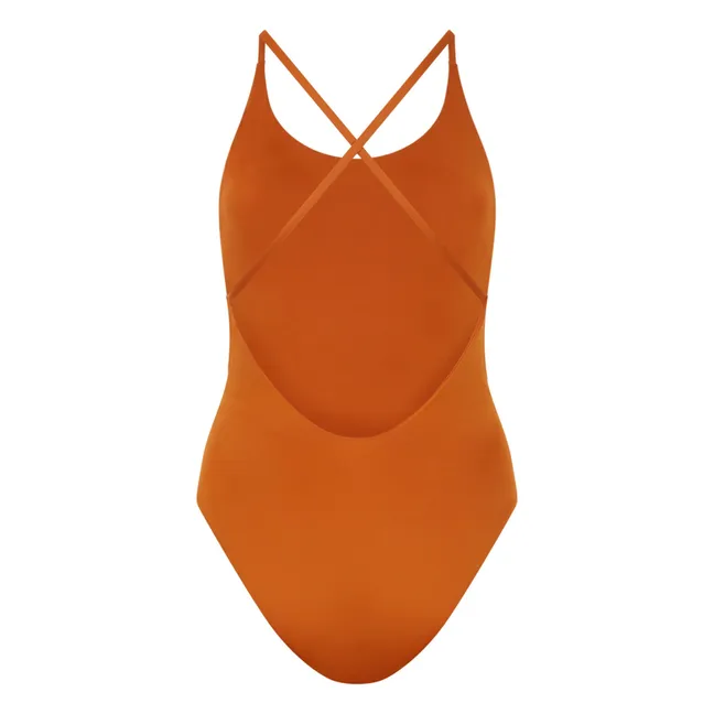Maillot 1 Pièce Dos Croisé Amy | Rouille