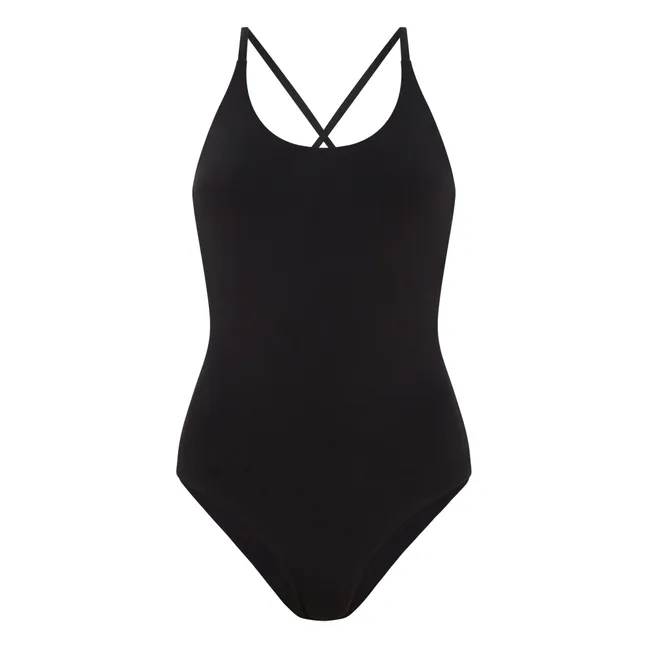 Maillot 1 Pièce Dos Croisé Amy | Noir