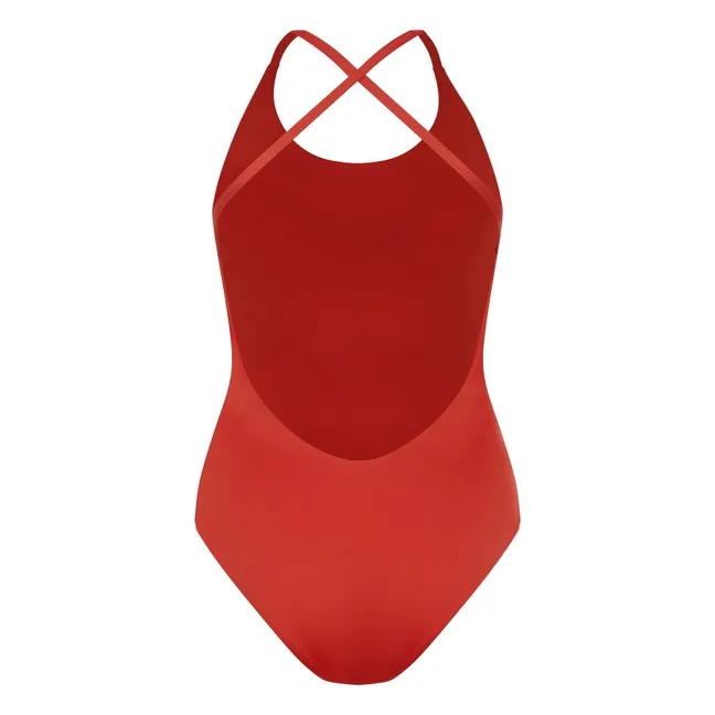 Maillot 1 Pièce Dos Croisé Amy | Brique