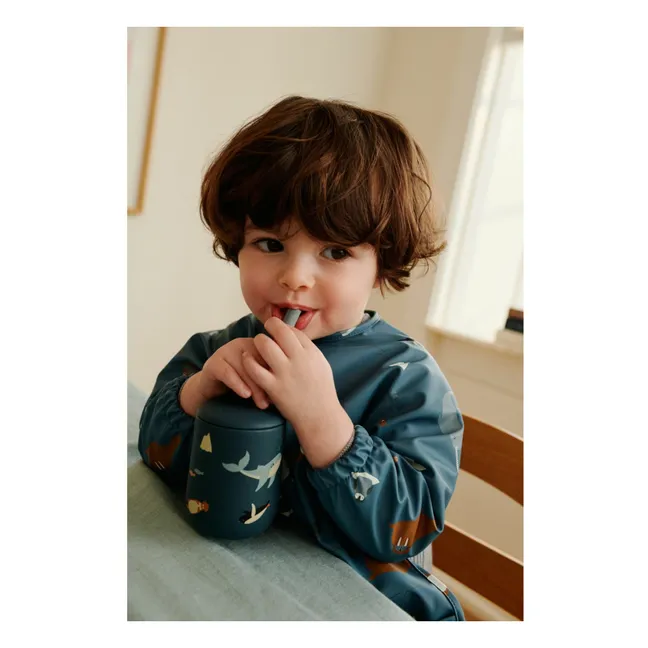 Ellis Silicone Tumbler with Straw - Set of 2 | Arctic Sea/Ocean view