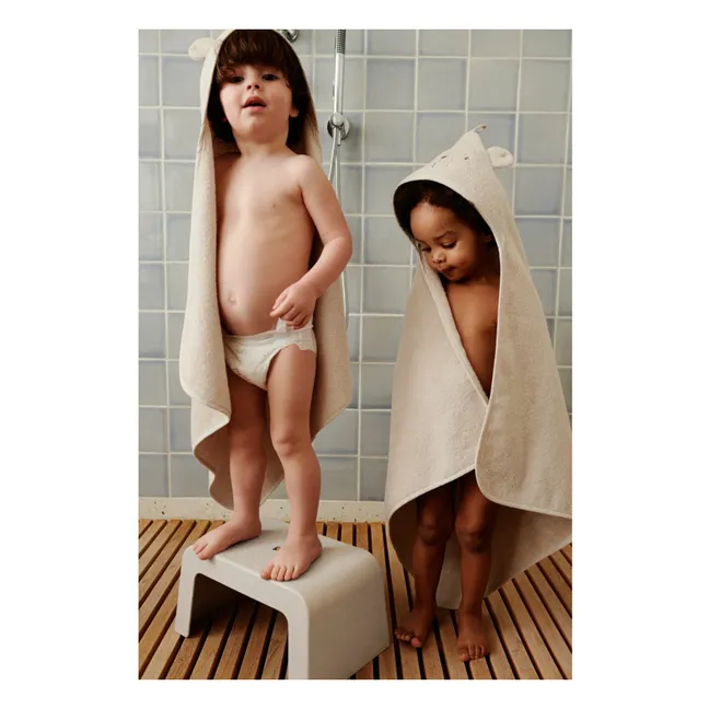 Albert bath cape in organic cotton | Sandy