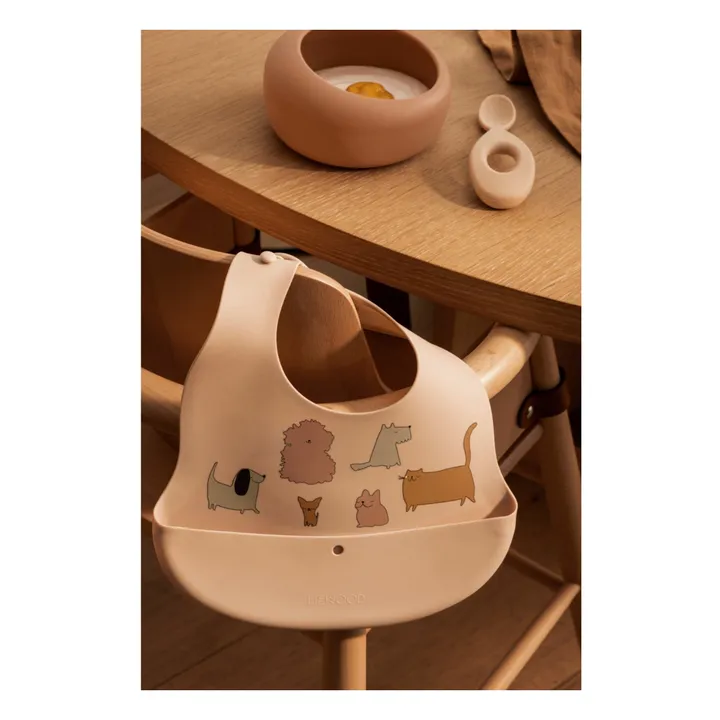 Ember Silicone Bibs - Set of 2 | Cats and Dogs/Sandy- Product image n°1