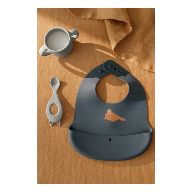 Bavaglini in silicone Ember - Set di 2 | Arctic Sea/Ocean view