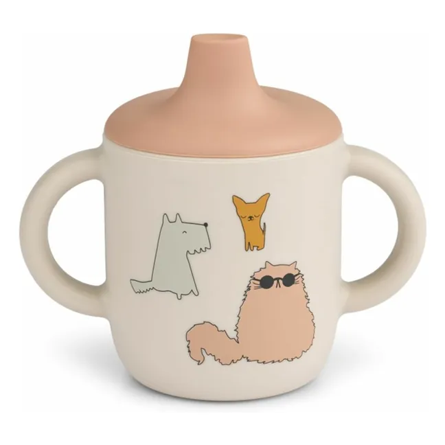 Tasse d'apprentissage Neil en silicone | Cats and Dogs/Sandy