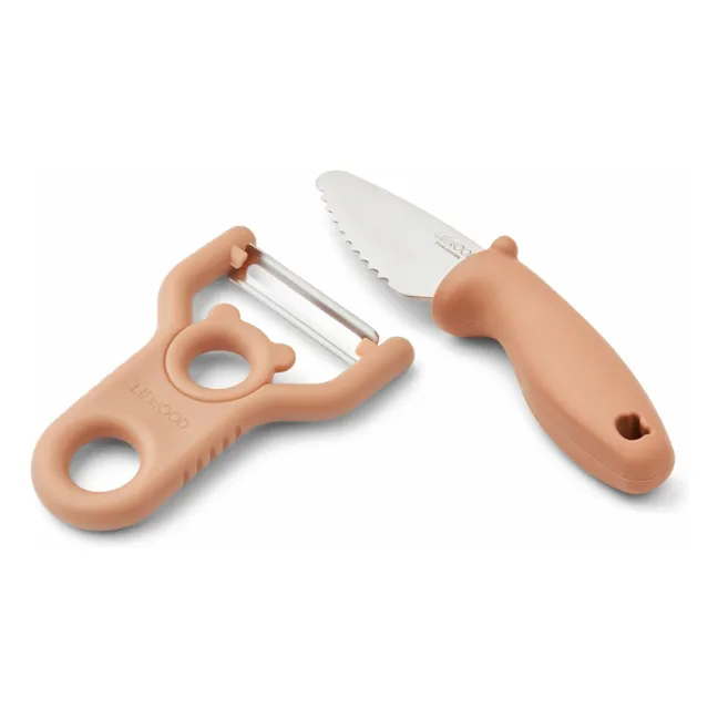 Set éplucheur à légumes et couteau Pertense | Tuscany rose
