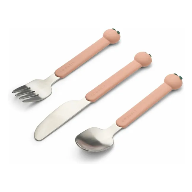 Tove stainless steel cutlery - Set of 3 | Peach/Pale tuscany multi mix