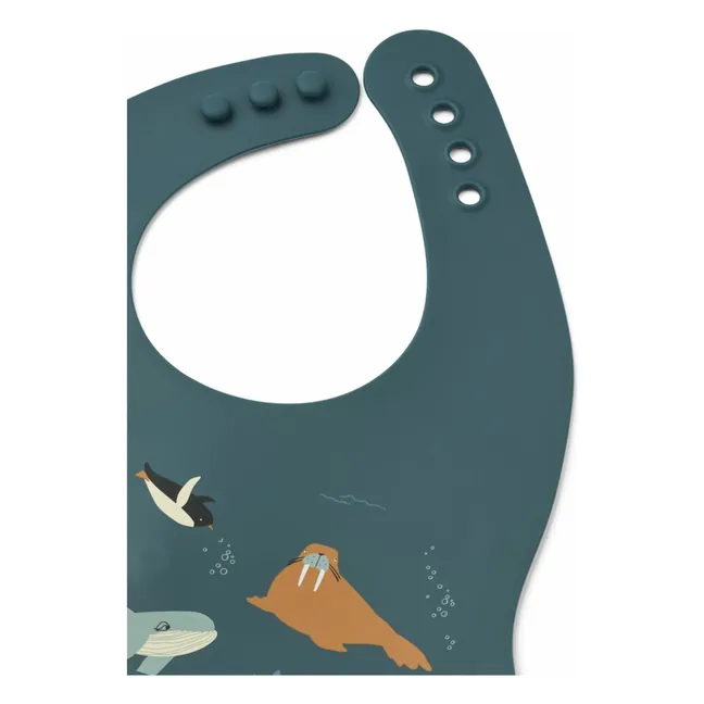 Bavaglini in silicone Ember - Set di 2 | Arctic Sea/Ocean view