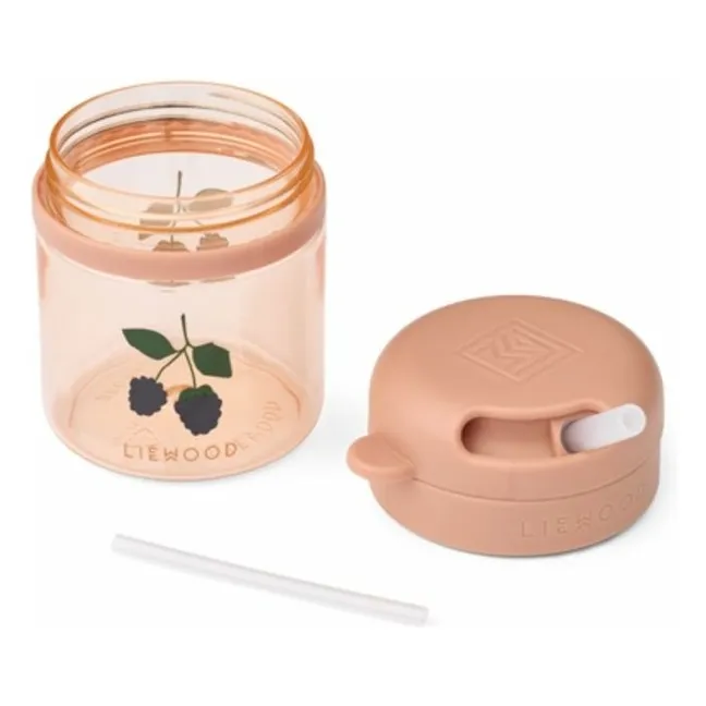 Pavia straw cup in tritan | Berry/Pale Tuscany