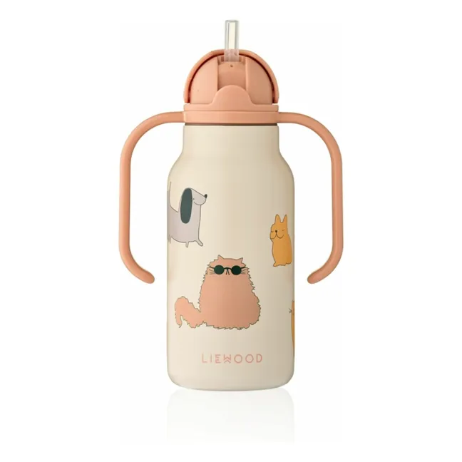Kimmie stainless steel water bottle - 250 ml  | Cats and Dogs/Sandy