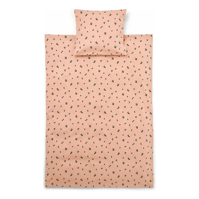 Parure de lit en coton bio | Berry/Pale Tuscany