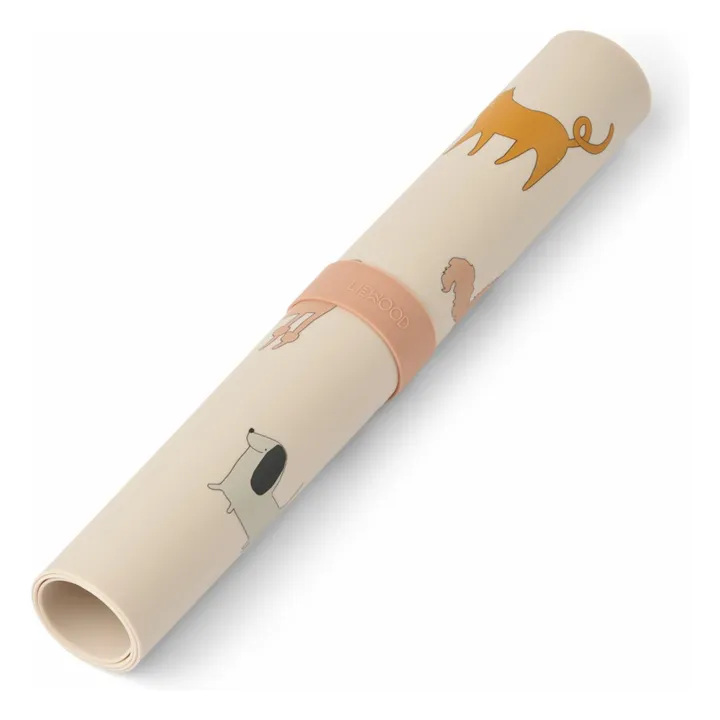 Jude placemat in silicone | Cats and Dogs/Sandy- Product image n°1