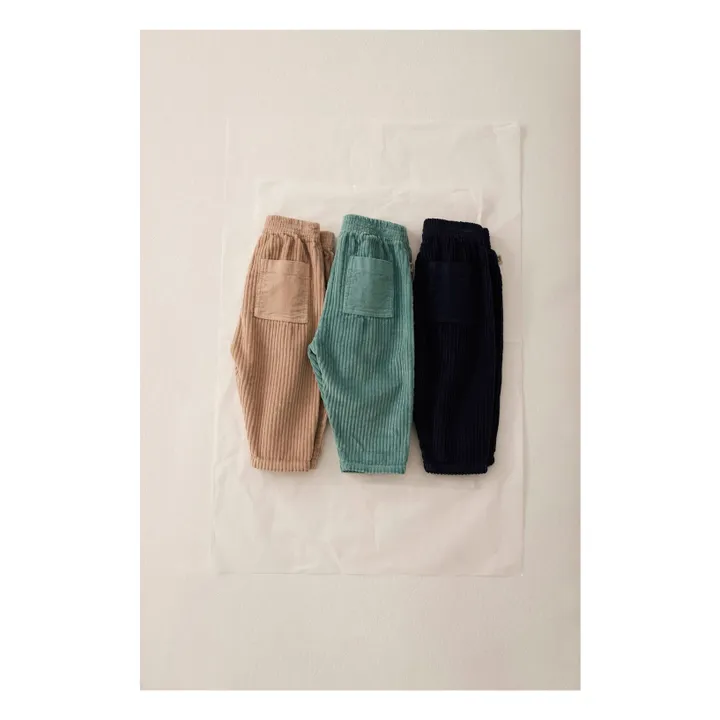Pantalon Miki Velours Côtelé Coton Bio | Vert d'eau- Image produit n°2
