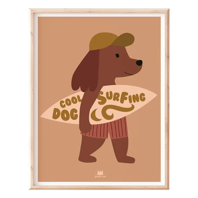 Cool Surf Hawaii poster | Brown