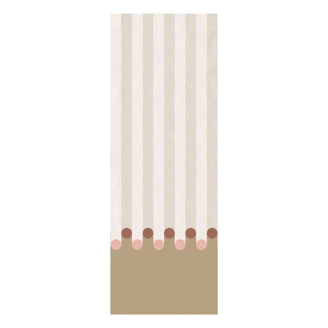 Dott-Tapeten - 2 Streifen | Beige