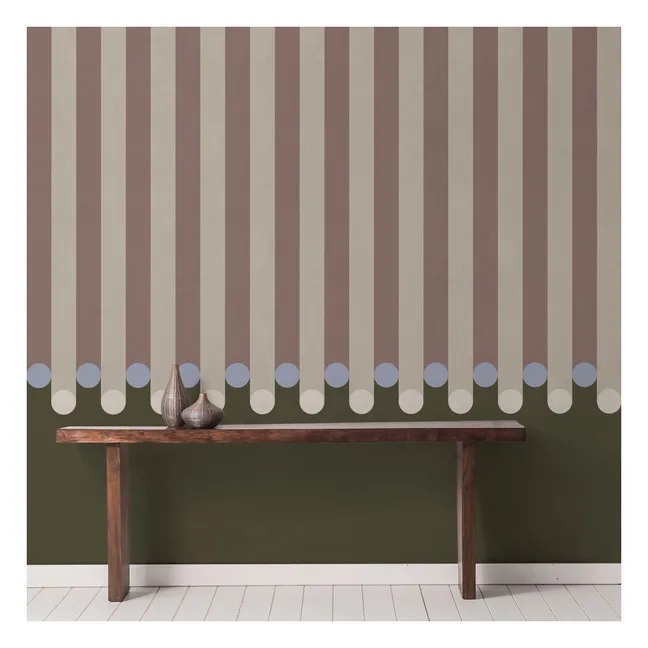 Papel pintado Dott - 2 lès | Verde Kaki