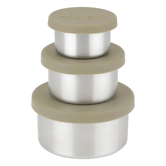 Boîtes à repas Steel - Set de 3 | Vert