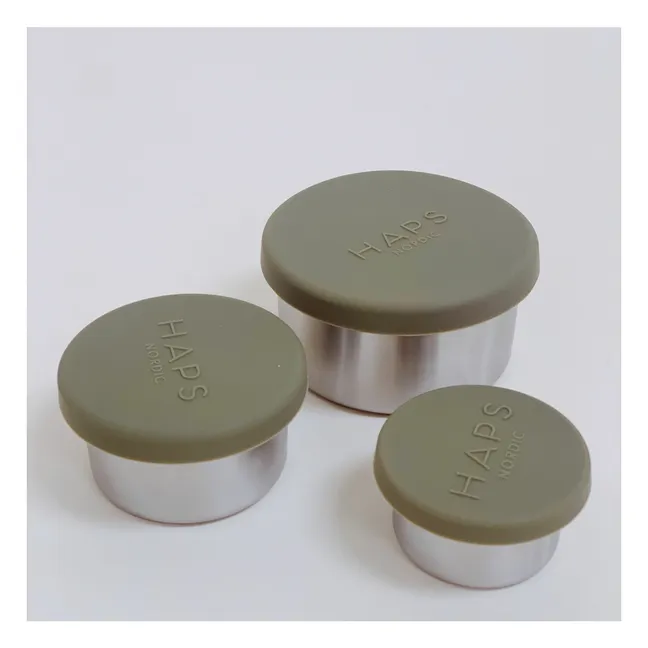 Boîtes à repas Steel - Set de 3 | Vert