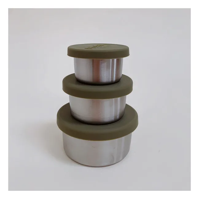 Boîtes à repas Steel - Set de 3 | Vert