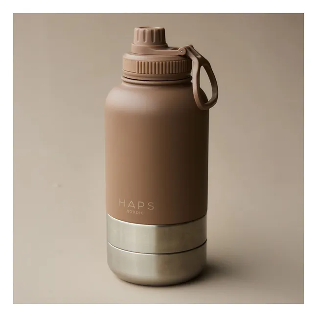 Gourde pour chien Haps Go - 900 ml | Marron