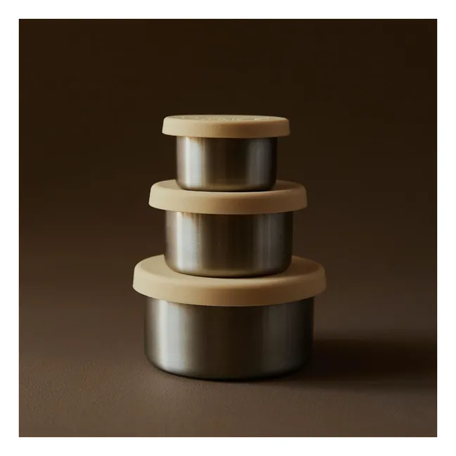 Boîtes à repas Steel - Set de 3 | Jaune