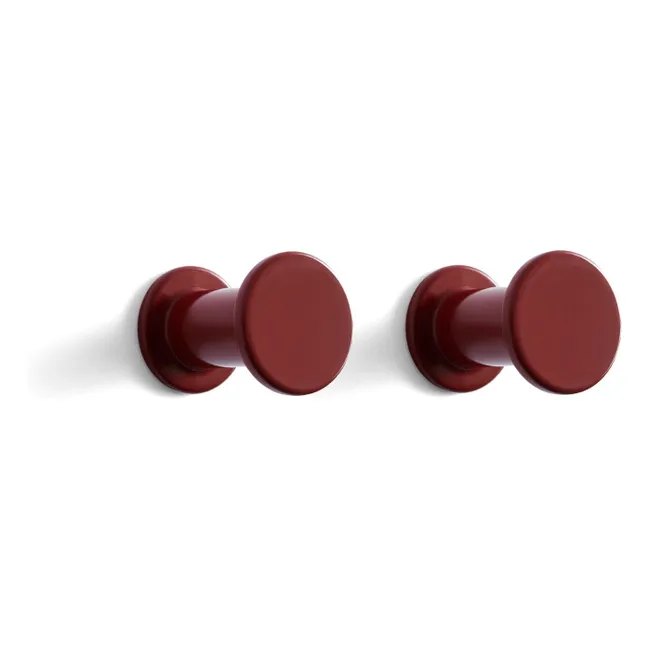 Ganci per cappotti - Set di 2 | Rosso