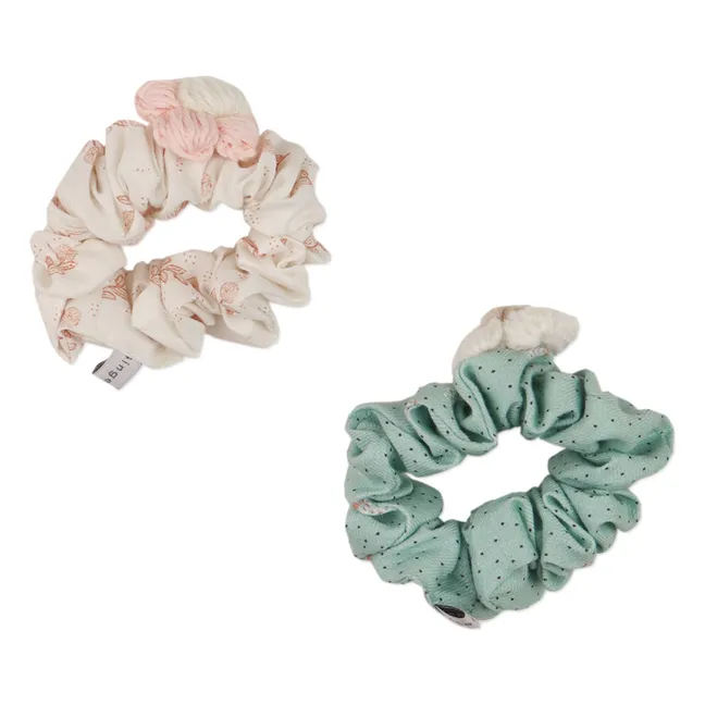 2er-Set Chouchous Claudette | Seidenfarben