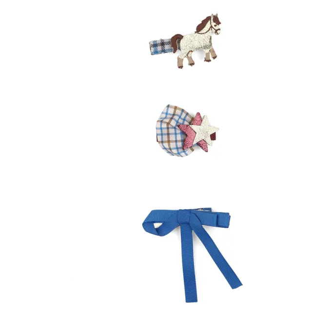 Lot de 3 Barrettes Jubilee | Bleu