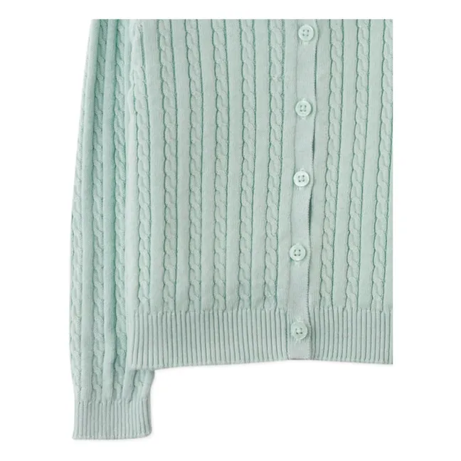 Cárdigan cuello Claudine | Verde agua