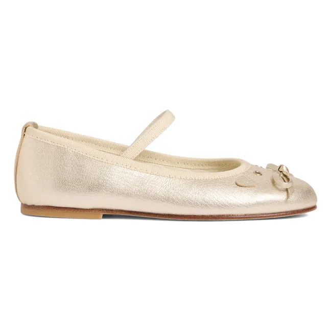 Ballerines Joie Cuir | Doré