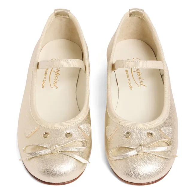 Ballerines Joie Cuir | Doré