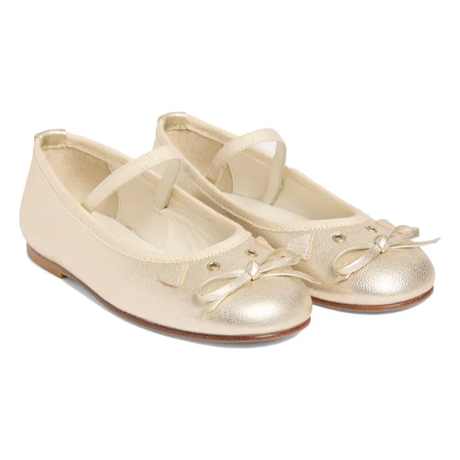 Ballerines Joie Cuir | Doré