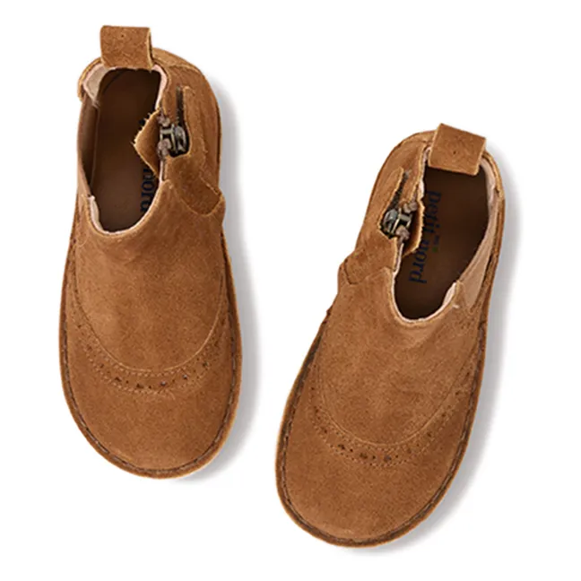 Boots Zip Ankle Star | Marron clair 