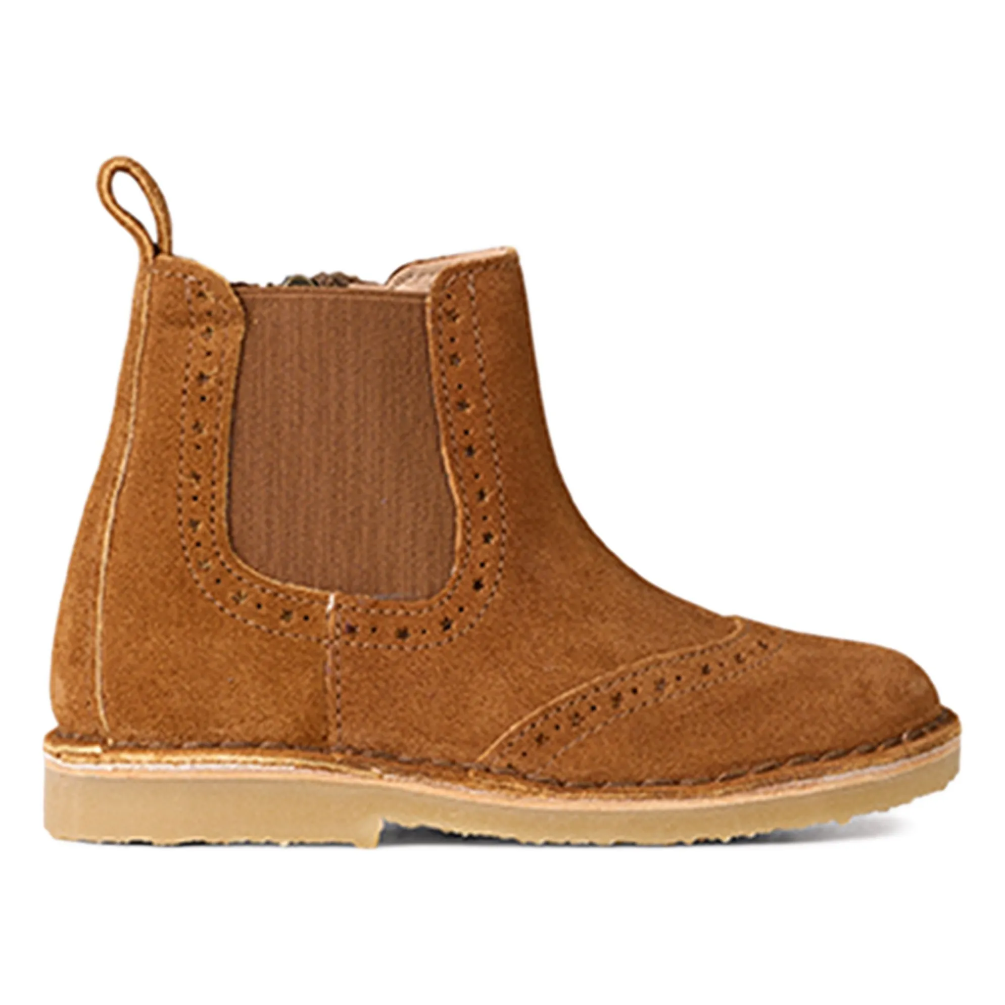 Petit Nord Light Brown Boots Zip Ankle Star